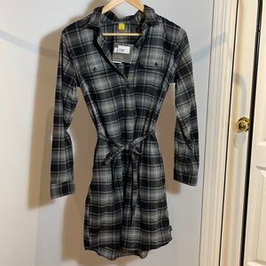 Eddie Bauer Travex Flannel Shirt Dress NWT